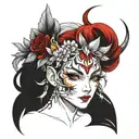 Gremory Makeup tattoo design idea