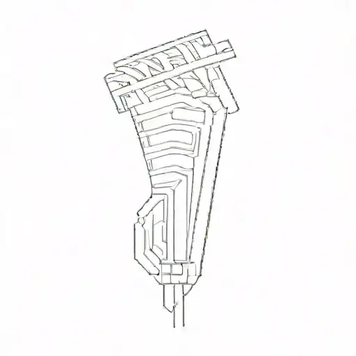  illusion of size, blackwork pattern and as the pattern  moves up leg it becomes smaller, making groin appear larger tattoo design idea