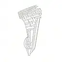  illusion of size, blackwork pattern and as the pattern  moves up leg it becomes smaller, making groin appear larger tattoo design idea