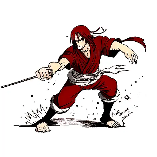 shanks from one piece using haki tattoo design idea