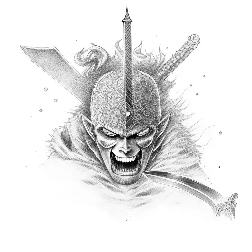 berserk manga guts sword tattoo design idea