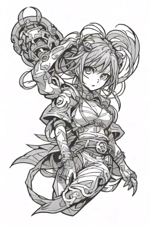 anime character tattoo design idea