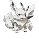 Pokemon Eevee in watercolor tattoo design idea