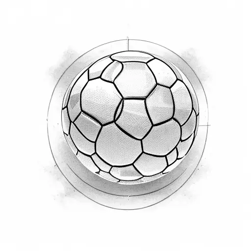 pelota de futbol y latidos de corazon maquina tattoo design idea