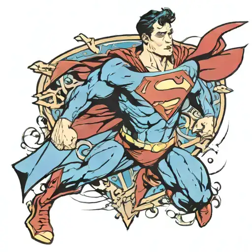 superman with a b instead of an  tattoo design idea