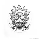 Rick and Morty tattoo design idea
