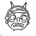 Rick and Morty in Space tattoo design idea