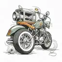 hot rods away tattoo design idea