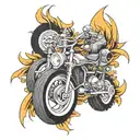 hot rods away tattoo design idea