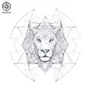 5 elements with leo zodiac sign  tattoo design idea