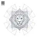 5 elements with leo zodiac sign  tattoo design idea