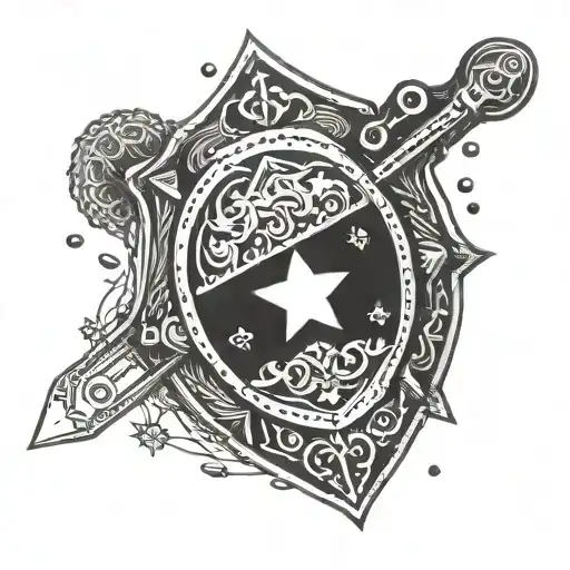 Kalasag (Filipino shield) design with a modern twist inspired by nurse symbolism tattoo design idea