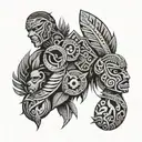 Intricate Filipino tribal sleeve tattoo representing different tribes and traditions tattoo design idea