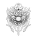 hollow knight void heart and kingsoul charms  tattoo design idea