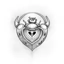 hollow knight void heart and kingsoul charms  tattoo design idea