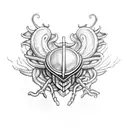 hollow knight void heart and kingsoul charms  tattoo design idea