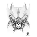 hollow knight void heart and kingsoul charms  tattoo design idea