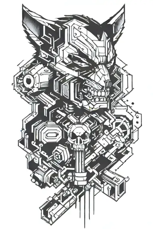 Combine a radioactive symbol with woodworking elements in a Wolverine-inspired tattoo tattoo design idea