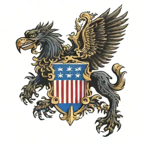 coat of arms Croatia Bosnia and Herzegovina and United States of America  tattoo design idea