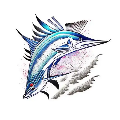 sailfish tattoo design idea
