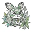 weed animal crossing   tattoo design idea