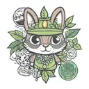 weed animal crossing   tattoo design idea