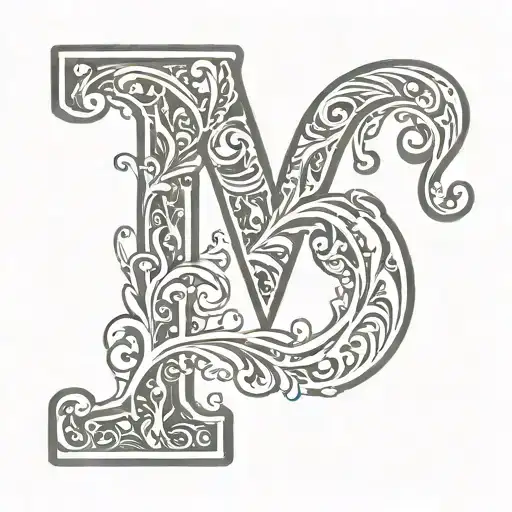 letter tattoo, A M M U overlapping each other tattoo design idea