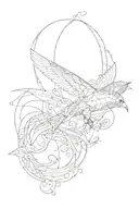Generate a tattoo sample, where plane letters are used and overlapped. Draw an A in large font, without the line in midd tattoo design idea