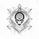 1296 in greek numbers tattoo design idea