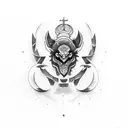 1296 in greek numbers tattoo design idea