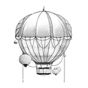 hot air balloon  tattoo design idea
