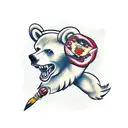 fighters kill bear tattoo design idea