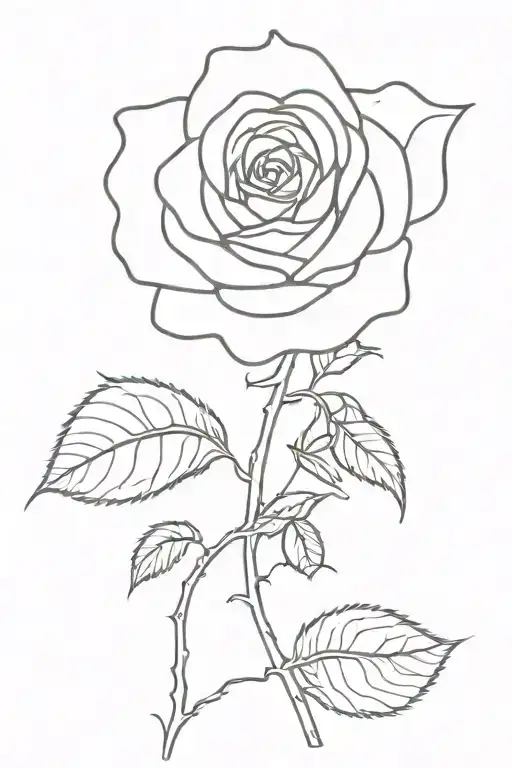 rose with the name Avery in the stem wrapped tattoo design idea
