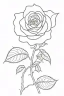 rose with the name Avery in the stem wrapped tattoo design idea