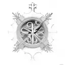 church window tattoo design idea