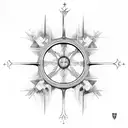 church window tattoo design idea