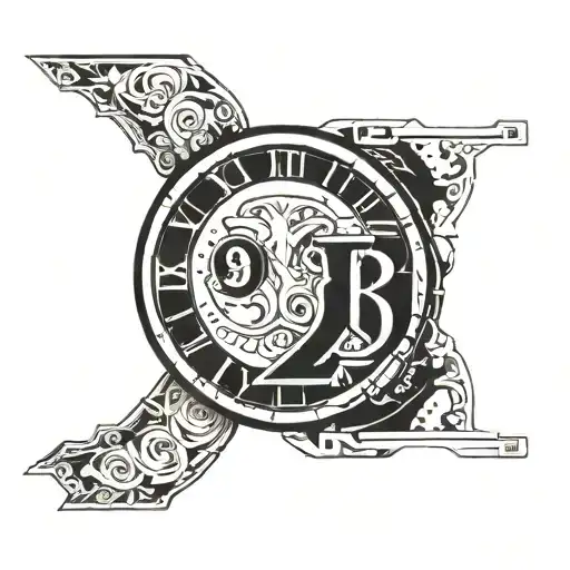 thick 2centimeter black line around arm bellow elbow with roman numbers date below it, create rest of the sleeve  tattoo design idea