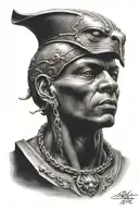 sphinx alpha phi alpha  "master of my fate captain of my soul" tattoo design idea