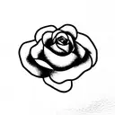 snake rose tattoo design idea