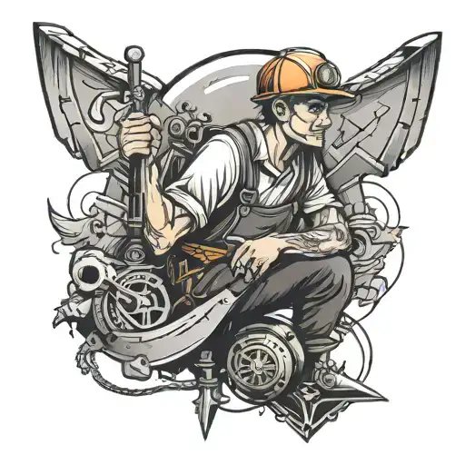 The Miner tattoo design idea