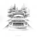 dodge truck tattoo design idea