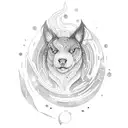 aurora boreal tattoo design idea