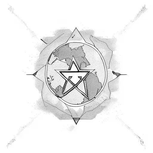 Israel map tattoo design idea