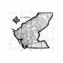 Israel map tattoo design idea