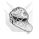 goalie mask tattoo design idea