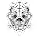 goalie mask tattoo design idea