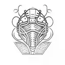 goalie mask tattoo design idea