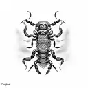 Scorpion, Chloe, Albie, Oscar tattoo design idea