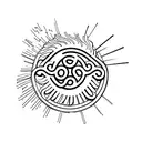 Brush strokes forming a speech therapy logo tattoo design idea