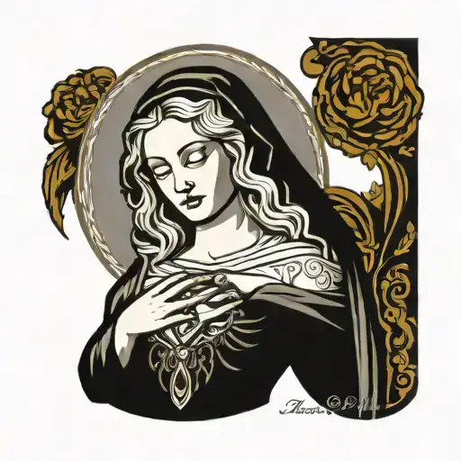 mlvc Madonna like a prayer logo tattoo design idea